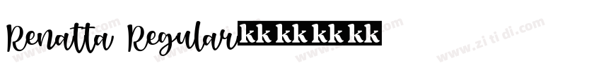 Renatta Regular字体转换